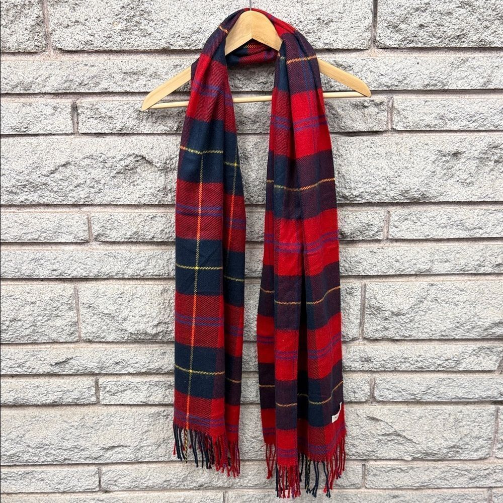 Abercrombie & Fitch Red and Black Checkered Scarf